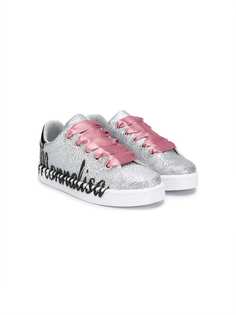 Monnalisa glitter logo sneakers