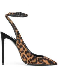 Saint Laurent леопардовые туфли-лодочки