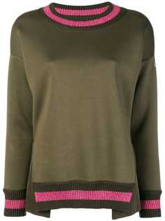 Moncler lurex stripe trim sweater