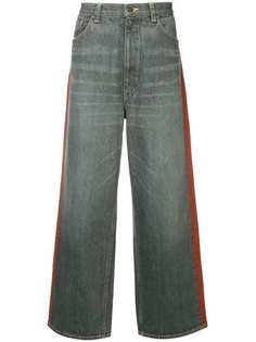 Facetasm wide leg denim trousers