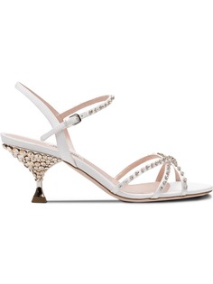 Miu Miu jewelled heel sandals