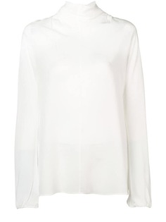 Prada блузка с высоким воротом