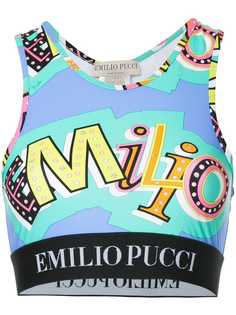 Emilio Pucci укороченный топ с абстрактным принтом