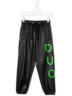 Duo TEEN logo printed track pants