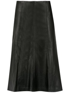 Clé pleated midi skirt