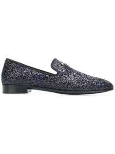 Giuseppe Zanotti Design logo glitter loafers