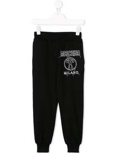 Moschino Kids спортивные брюки с вышитым логотипом