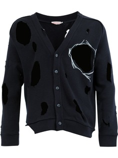 Charles Jeffrey Loverboy distressed buttoned cardigan