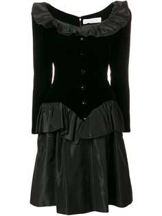 Givenchy Vintage платье с длинным рукавом и с оборками