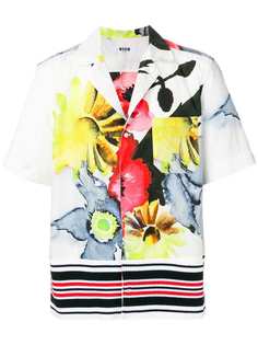 MSGM рубашка с короткими рукавами с цветочным принтом