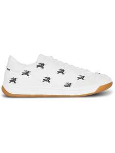 Burberry Embroidered Logo Leather Sneakers