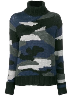 P.A.R.O.S.H. свитер с высоким воротником и камуфляжным узором