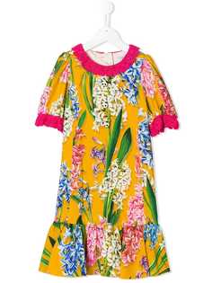 Dolce & Gabbana Kids длинное платье с цветочным принтом