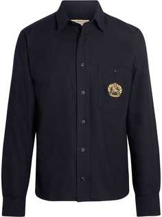 Burberry Embroidered Crest Flannel Shirt