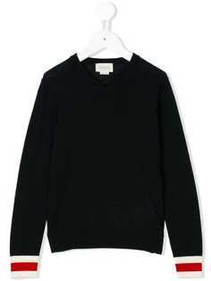 Gucci Kids свитер с V-образным вырезом