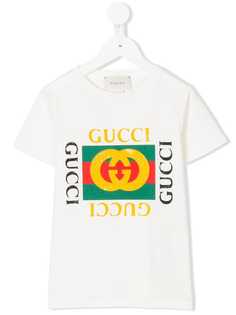 Gucci Kids футболка с принтом логотипа