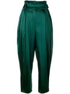 Alexandre Vauthier укороченные брюки с драпировками
