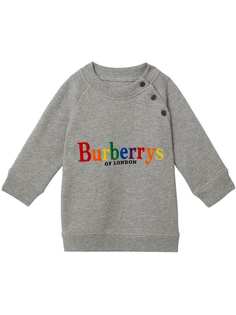 Burberry Kids толстовка с радужной аппликацией логотипа