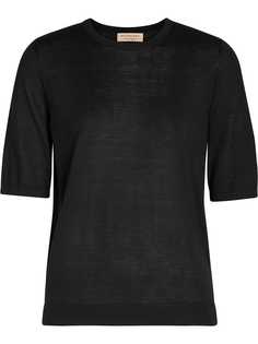 Burberry Short-sleeve Silk Cashmere Sweater