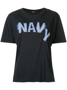 Jil Sander Navy футболка с вышитым логотипом