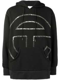 Telfar embroidered hooded sweatshirt