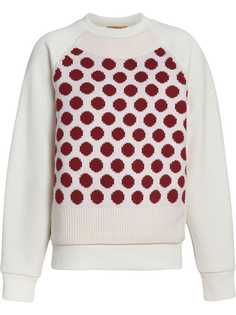 Burberry Spot Print Merino Wool and Jersey Sweater