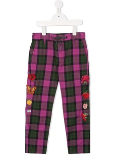 Go To Hollywood floral plaid trousers