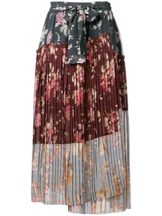 Zimmermann плиссированная юбка с цветочным принтом