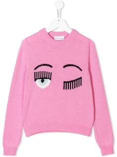 Chiara Ferragni Kids свитер Wink Face