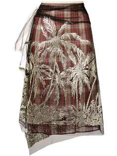 Nº21 юбка с панелью из тюля и блестками