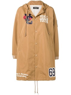 Undercover плащ с капюшоном и принтом