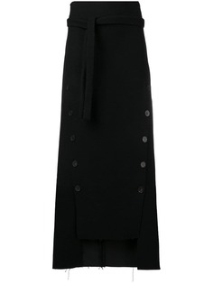 A.W.A.K.E. buttoned midi skirt
