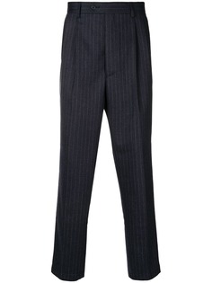 Lc23 pinstriped tapered trousers