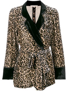Gold Hawk бархатный леопардовый пиджак