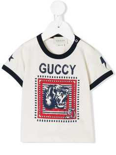 Gucci Kids футболка с принтом логотипа