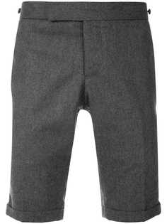 Thom Browne Seamed Elastic Stripe Skinny Wool Shorts