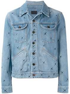 Saint Laurent джинсовая куртка со звездами