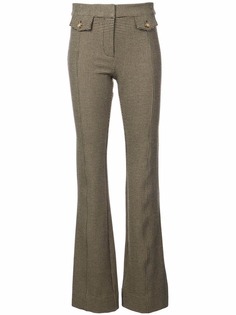 Derek Lam 10 Crosby Flare Trouser with Tab Details