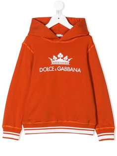 Dolce & Gabbana Kids толстовка с капюшоном и принтом логотипа