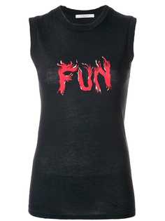 Givenchy топ со слоганом Fun