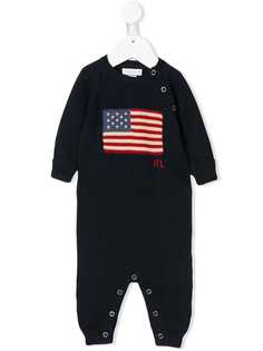 Ralph Lauren Kids ромпер с изображением флага