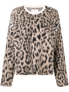 Laneus джемпер с леопардовым рисунком в технике интарсия