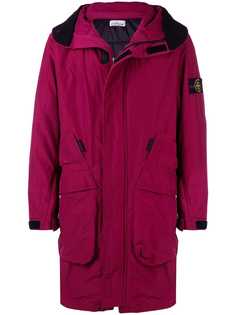 Stone Island пальто миди с капюшоном