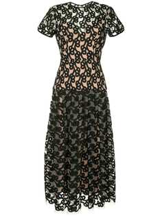 GINGER & SMART Link embroidered mesh dress
