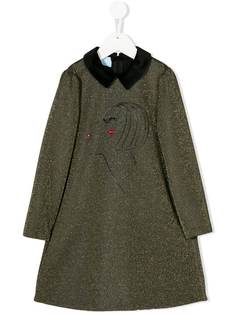 Lanvin Enfant платье с отделкой металлик