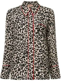 Nº21 рубашка в пижамном стиле с леопардовым узором