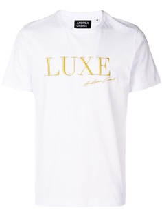 Andrea Crews футболка с вышивкой Luxe