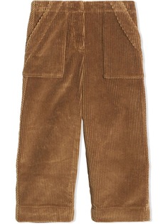 Burberry Kids вельветовые широкие брюки