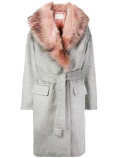 LAutre Chose пальто с оторочкой из искусственного меха