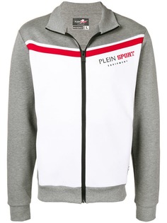 Plein Sport куртка на молнии с воротником-стойкой и печатью логотипа